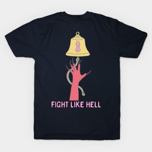 Fight like Hell Halloween Breast Cancer Bell T-Shirt